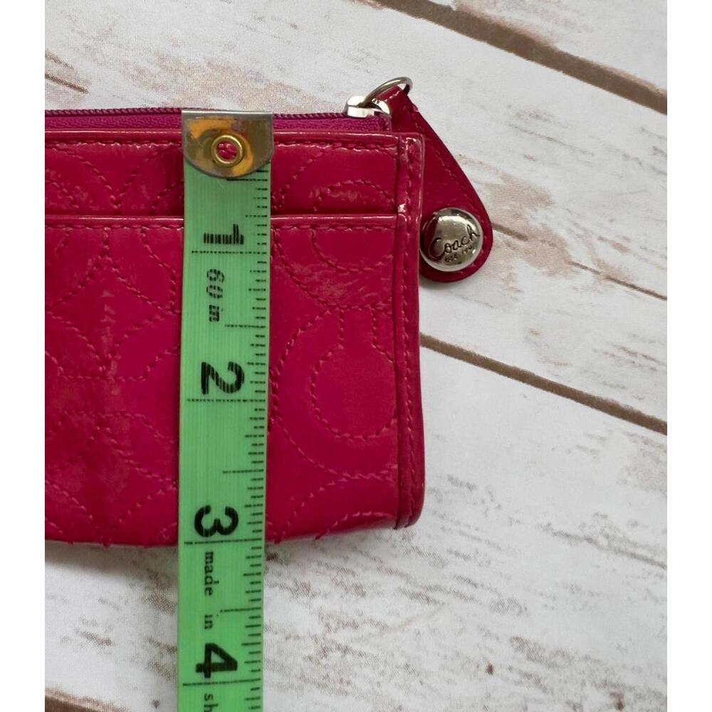 Coach Pink Leather Logo Wallet - Picture 6 of 7